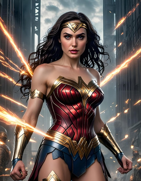 The CBSs Justice League Wonder Woman TV Guide Magazine Cover Created with generative AI