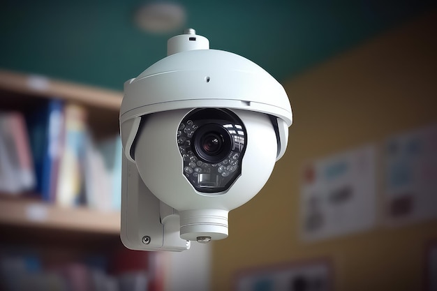 CCTV camera to monitor and protect children while studying AI