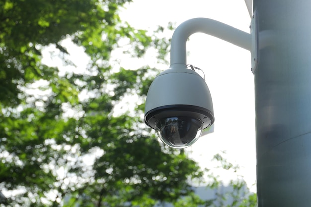 Cctv security camera operating outdoor