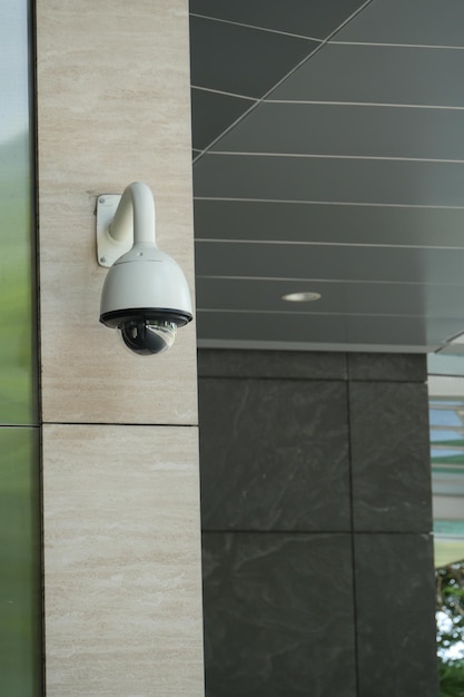 CCTV security camera operating outdoor