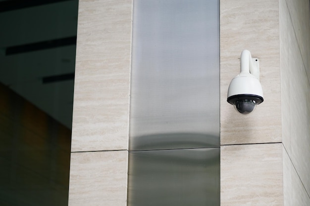 CCTV security camera operating outdoor