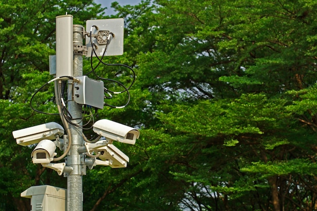 CCTV Security camera in the park