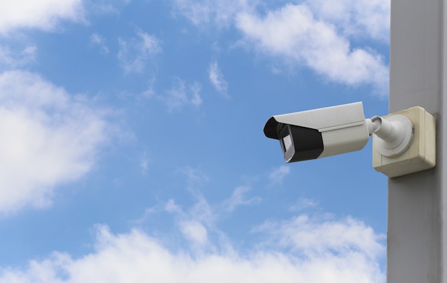 CCTV tool on blue sky