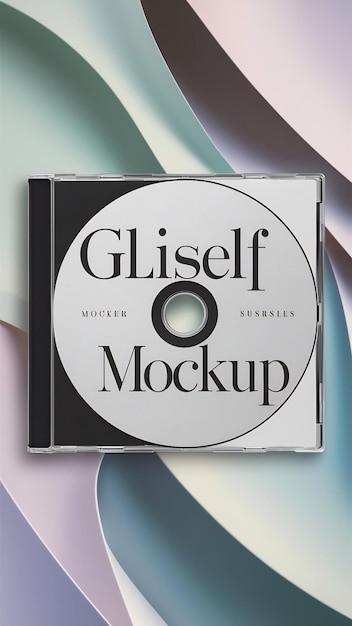 Photo cd mockup with blank cover