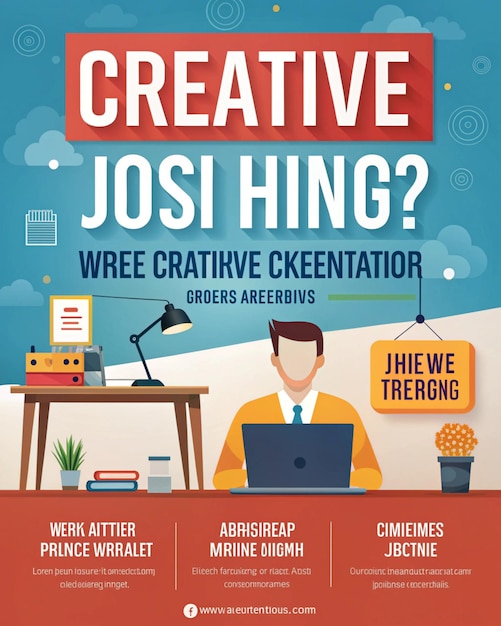 Photo ceative job hiring poster