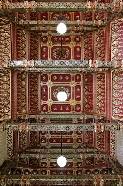 Ceiling of the Ordination Hall of Wat Benchamabophit Marble Temple in Bangkok Thailand