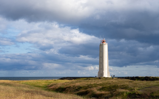 Celandic Lighthouse Against A sunny Sky