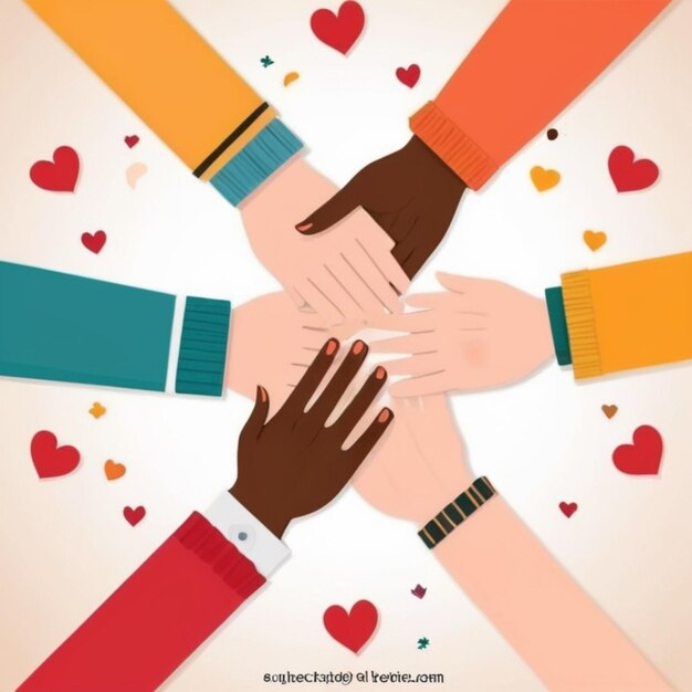 Celebrate Friendship Day with Free Vector Background Hands Holding Together