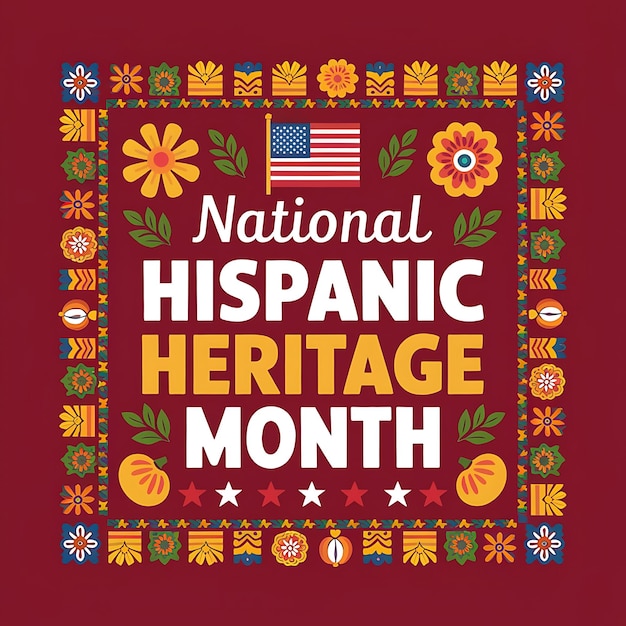 Photo celebrate of happy national hispanic heritage month