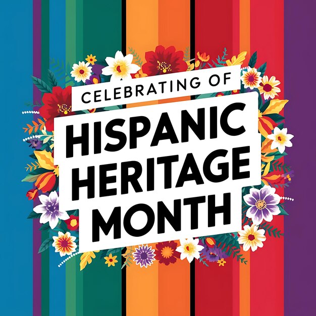 Photo celebrate of happy national hispanic heritage month