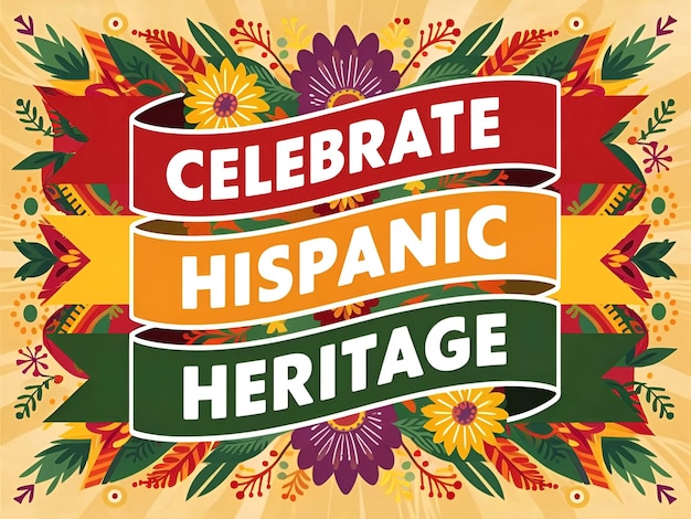 Photo celebrate of happy national hispanic heritage month