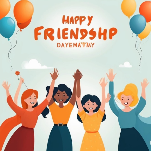 Celebrate International Friendship Day with Stunning Flat Illustrations