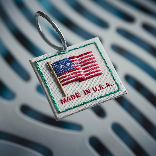 Celebrate the Made in America day clothing tag