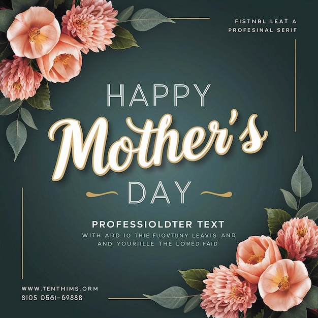 Celebrate Mom Festive Mothers Day Card with Lush Florals