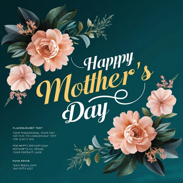 Celebrate Mom Festive Mothers Day Card with Lush Florals