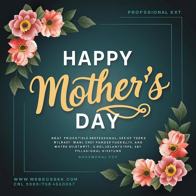 Celebrate Mom Festive Mothers Day Card with Lush Florals