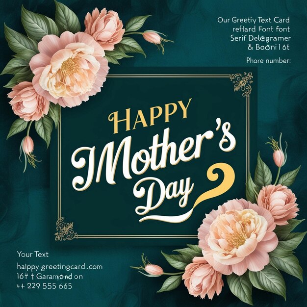 Celebrate Mom Festive Mothers Day Card with Lush Florals