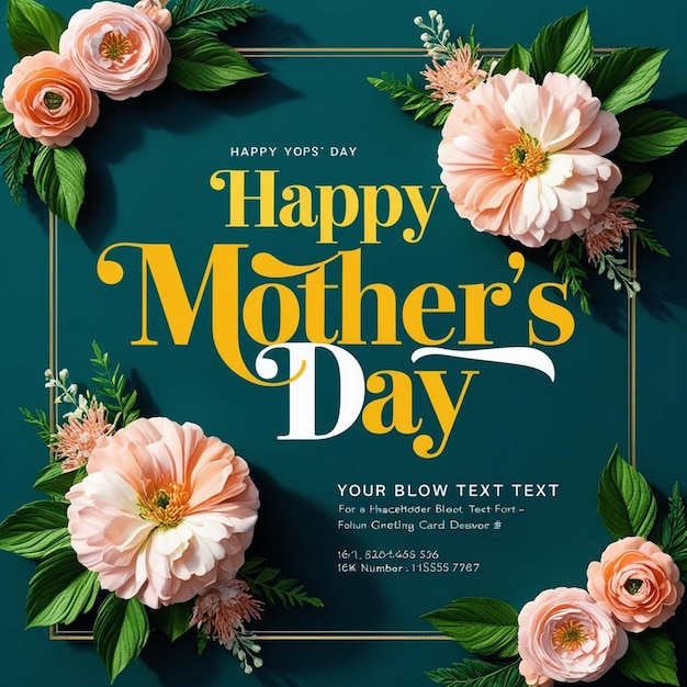 Celebrate Mom Festive Mothers Day Card with Lush Florals