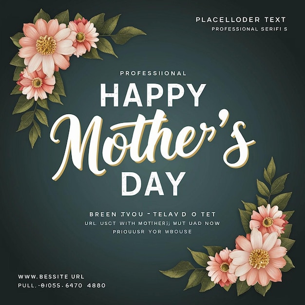 Photo celebrate mom festive mothers day card with lush florals