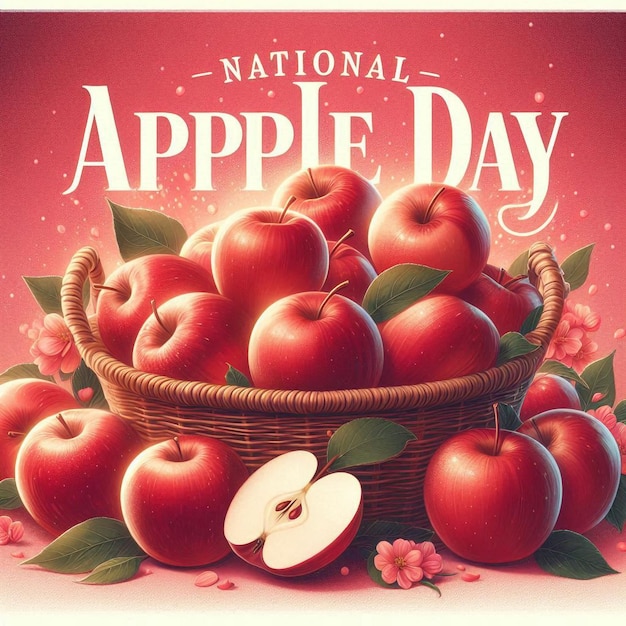 Photo celebrate national apple day on october 21