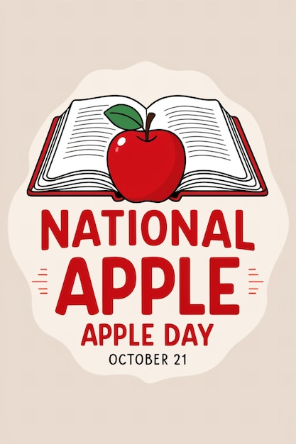 Photo celebrate national apple day with a charming educational design featuring apples and learning