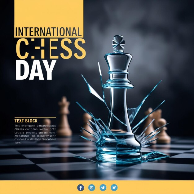 Photo celebrate national chess day with stunning banner designs