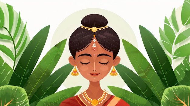 Celebrate Sita Navami with a beautiful watercolor portrait illustration of Sita