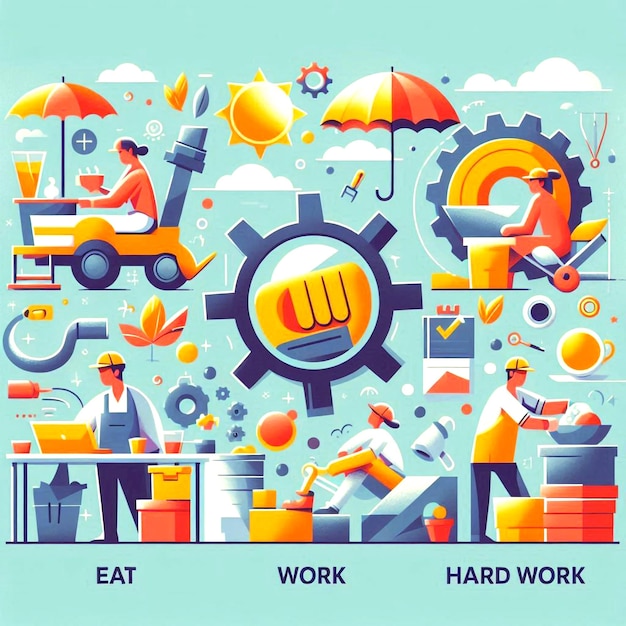 Photo celebrate the spirit of the workforce with an isolated illustration for labor day