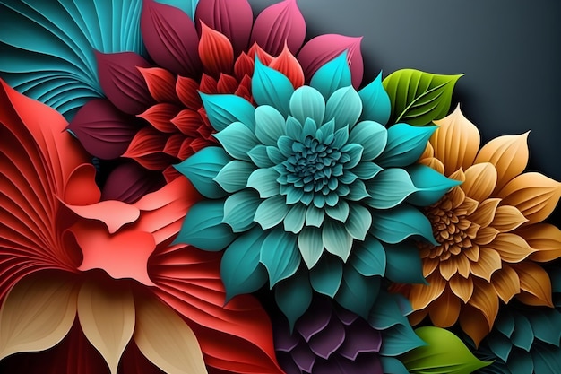 Celebrate the vibrant festival of Holi with joy and happiness colored flowers Generative Ai