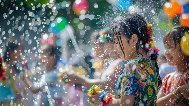 Celebrate the Water Festival with Joyful Splashing Girls