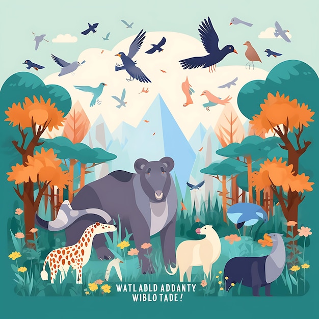 Celebrate World Animal Day 2023 World Wildlife Day with the animals WorldAnimalDay AnimalIcons