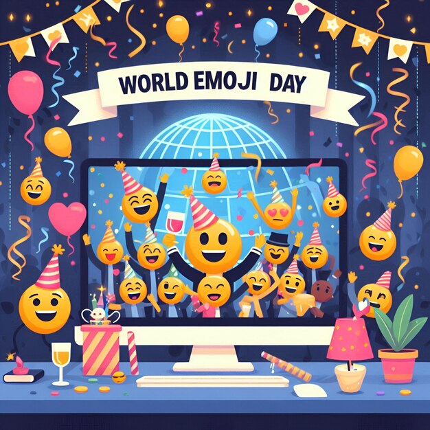 Photo celebrate world emoji day express yourself with fun and creative emojis