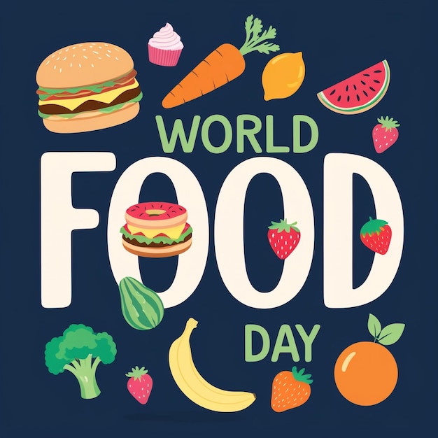 Celebrate World Food Day with Flat Design Illustrations