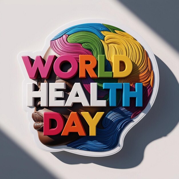 Photo celebrate world health day with stunning 3d text effects