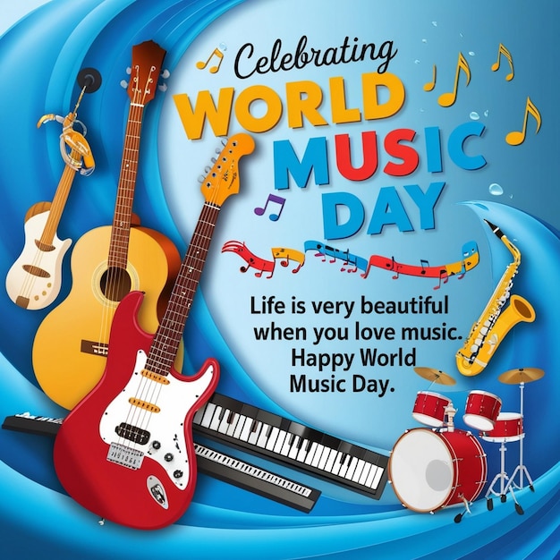 Photo celebrate world music day with joy and harmony