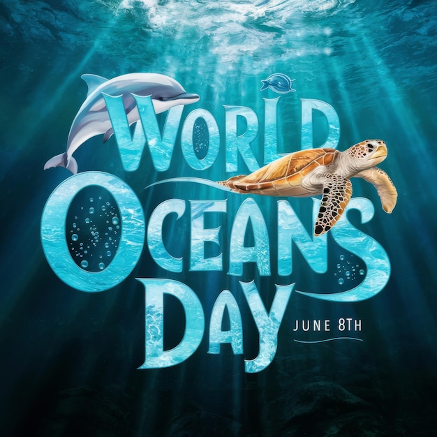 Celebrate World Oceans Day With Typography Design