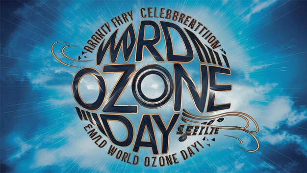 Photo celebrate world ozone day with vibrant impactful designs highlighting ozone protection