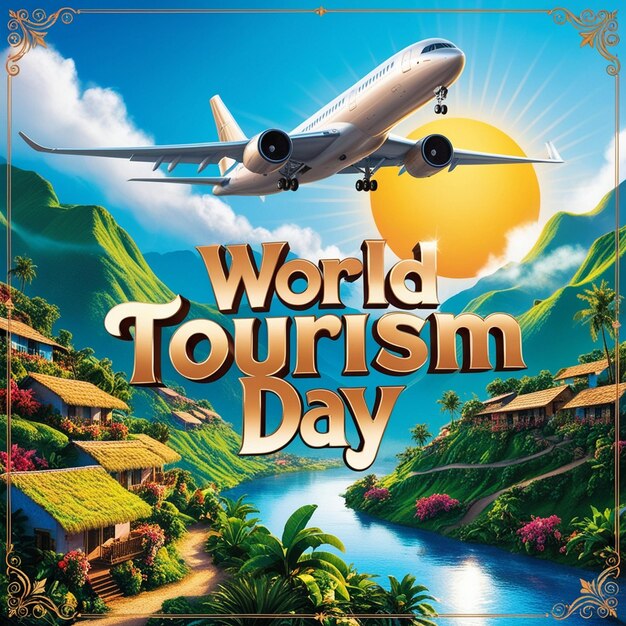 Photo celebrate world tourism day discover the beauty of global travel