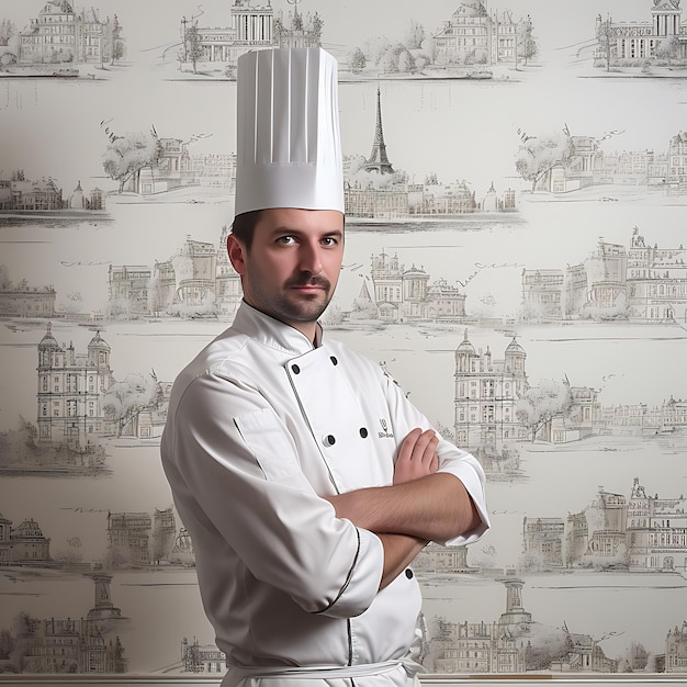 Celebrated French Chef Proudly Showcasing Three Michelin Stars