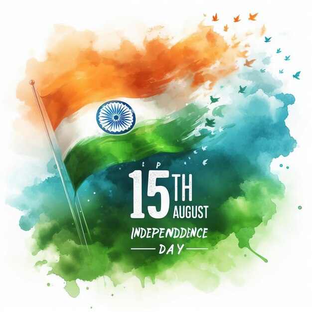 Photo celebrating 15 august happy independence day