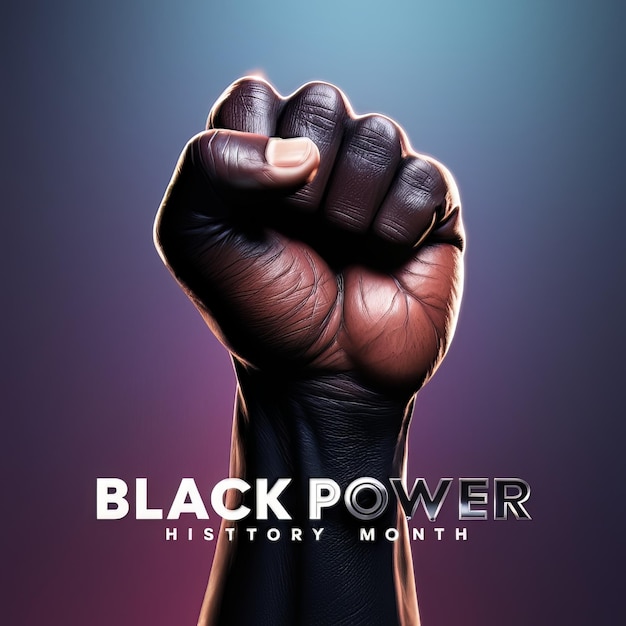 Photo celebrating black power and history month