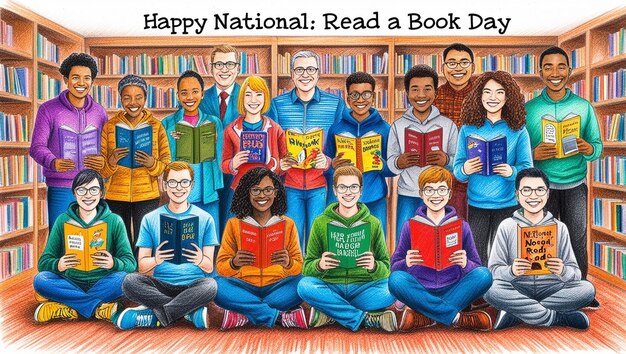 Photo celebrating book lovers day