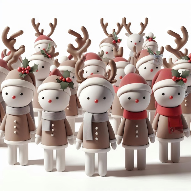 Celebrating Christmas with 3D cartoon figure graphic