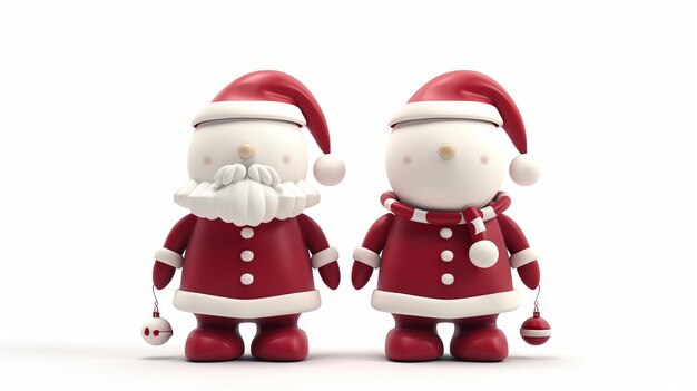 Celebrating Christmas with 3D cartoon figure graphic