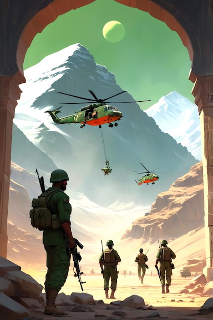 Photo celebrating the dedication and courage of kargil war heroes