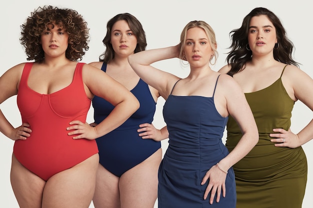 Photo celebrating diverse bodies in swimsuits