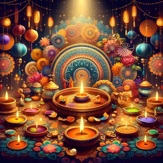 Celebrating Diwali the Festival of Lights involves lighting diyas bursting fireworks sharing swe