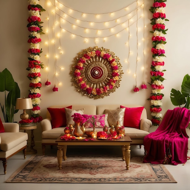 Celebrating Diwali with Traditional Diyas and Festive Colors