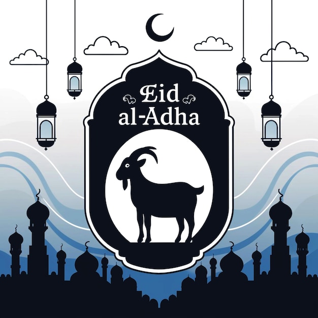 Photo celebrating eid aladha social post card photo