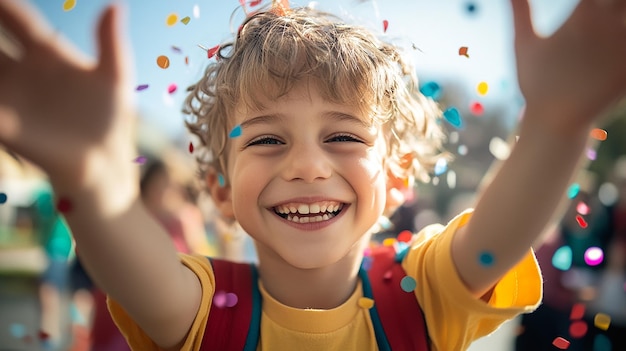 Celebrating the First Day of School A Photo of Joyful Kids